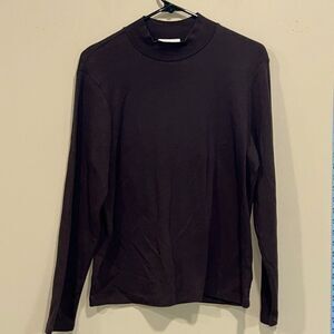 Brown Turtleneck Top By Charter Club Petite. Size Large Petite.